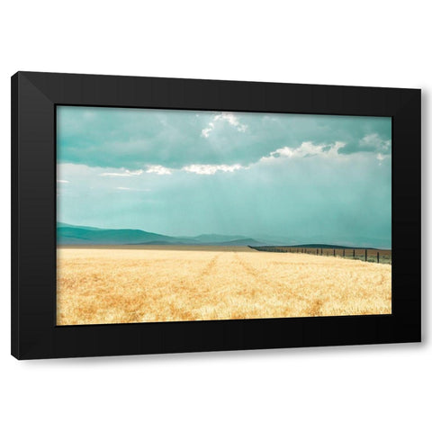 Harvest Shadow Black Modern Wood Framed Art Print by Annie Bailey Art