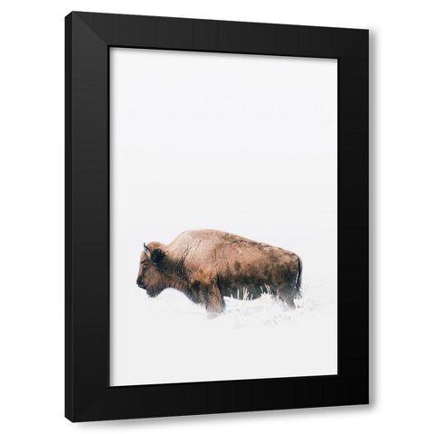 Waiting Black Modern Wood Framed Art Print by Annie Bailey Art