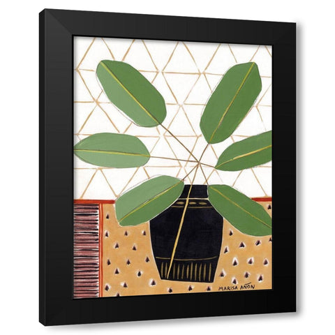 Gold Tablecloth 4 Black Modern Wood Framed Art Print with Double Matting by Anon, Marisa