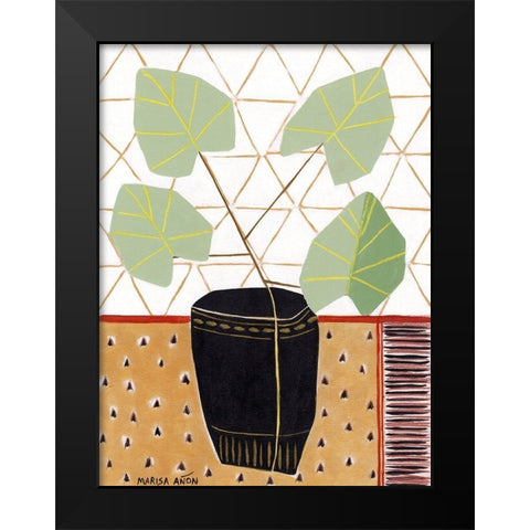 Gold Tablecloth 5 Black Modern Wood Framed Art Print by Anon, Marisa