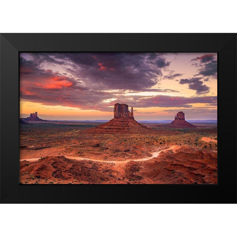 Desert Song Black Modern Wood Framed Art Print by Artemiadi, Dora