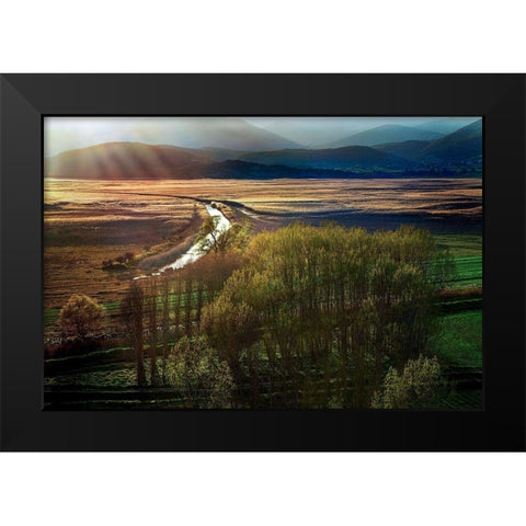 Poems in the Sun Black Modern Wood Framed Art Print by Artemiadi, Dora