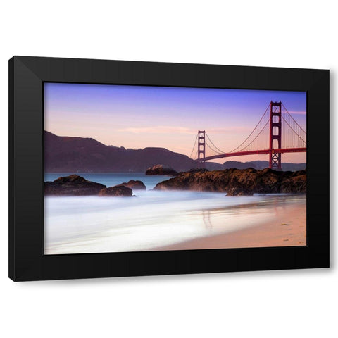 The Bridge Black Modern Wood Framed Art Print with Double Matting by Artemiadi, Dora