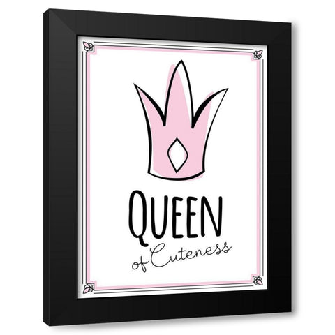 Queen of Cuteness Black Modern Wood Framed Art Print with Double Matting by Ayse