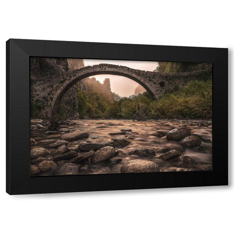 Back To Neverland Black Modern Wood Framed Art Print by Artemiadi, Dora