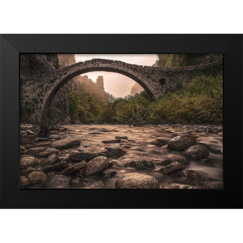 Back To Neverland Black Modern Wood Framed Art Print by Artemiadi, Dora