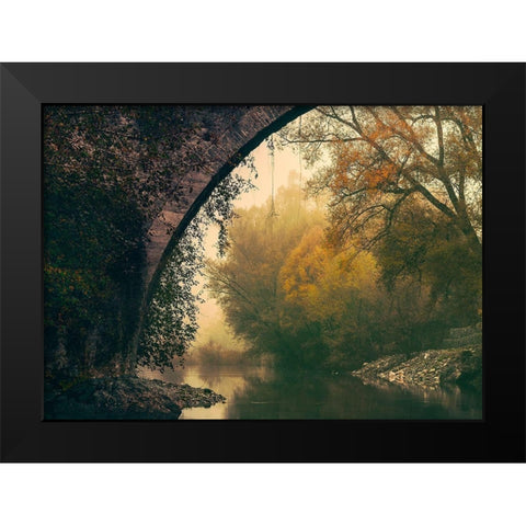 Mystic River Black Modern Wood Framed Art Print by Artemiadi, Dora