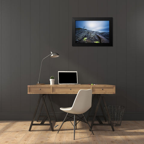 Solitude Black Modern Wood Framed Art Print by Artemiadi, Dora
