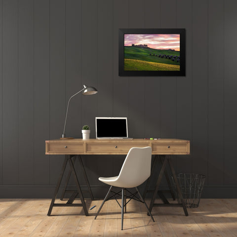 Tuscany Palette Black Modern Wood Framed Art Print by Artemiadi, Dora