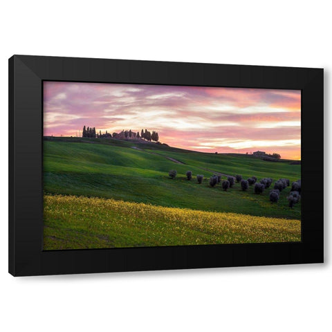 Tuscany Palette Black Modern Wood Framed Art Print by Artemiadi, Dora
