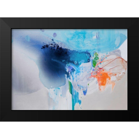 Chasing Corals Black Modern Wood Framed Art Print by Alattar, Lina