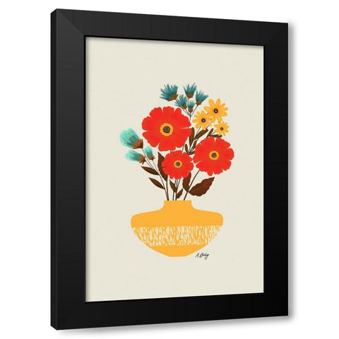 Dream On Black Modern Wood Framed Art Print by Annie Bailey Art