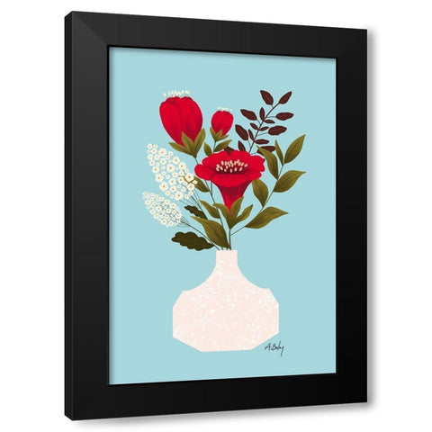 Everything Lovely Black Modern Wood Framed Art Print with Double Matting by Annie Bailey Art