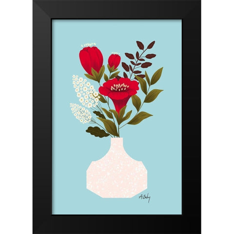 Everything Lovely Black Modern Wood Framed Art Print by Annie Bailey Art