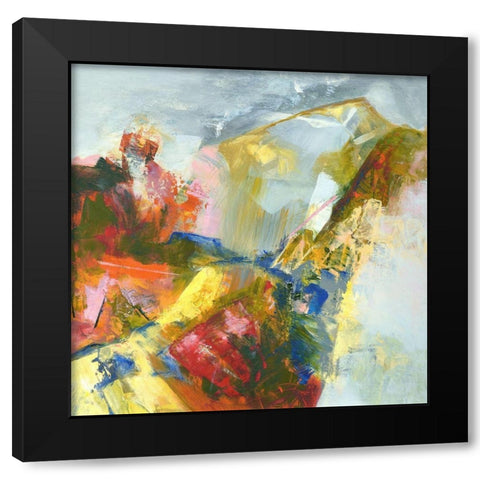 Angels Window Black Modern Wood Framed Art Print by Arana, Emilia