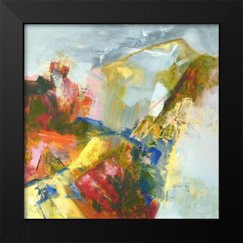 Angels Window Black Modern Wood Framed Art Print by Arana, Emilia