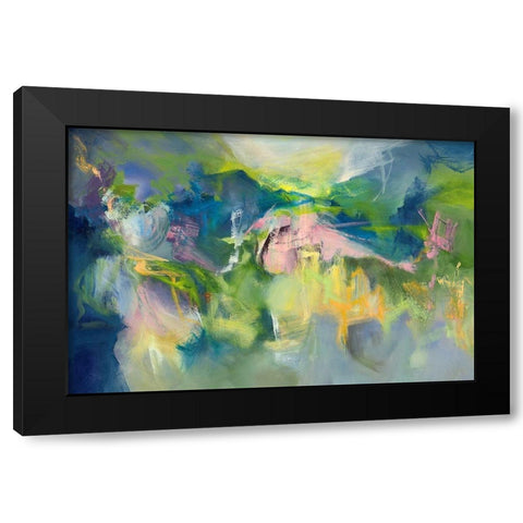 Roadside Table Black Modern Wood Framed Art Print by Arana, Emilia