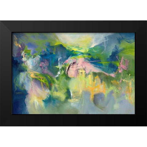 Roadside Table Black Modern Wood Framed Art Print by Arana, Emilia