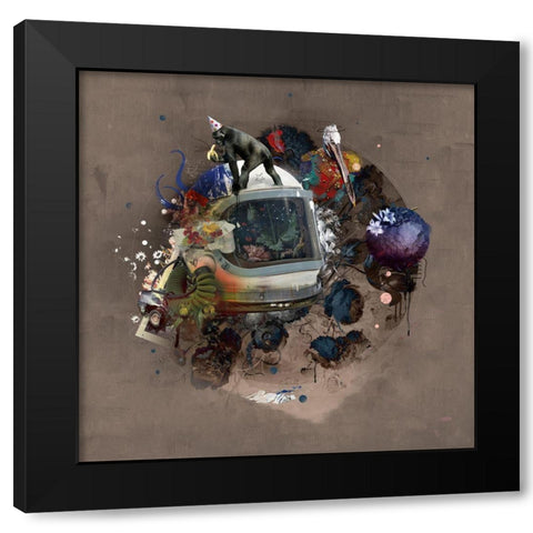 Everythings Not Lost Black Modern Wood Framed Art Print by Albers, Teis