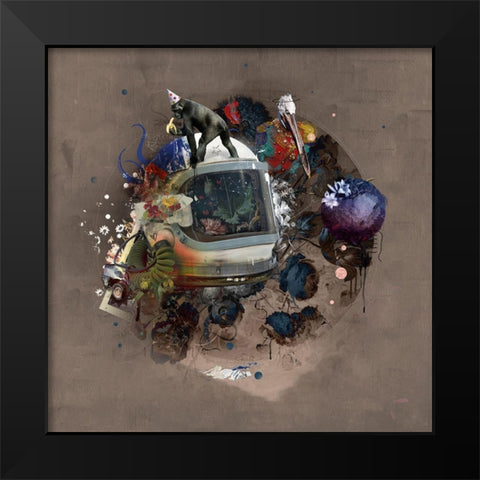 Everythings Not Lost Black Modern Wood Framed Art Print by Albers, Teis