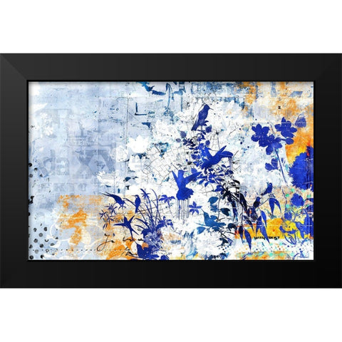 Exciting Light Black Modern Wood Framed Art Print by Albers, Teis