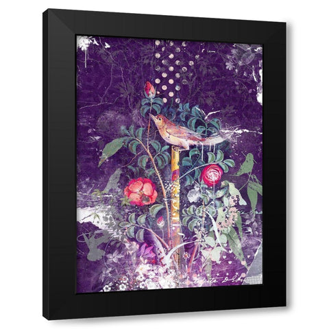 Pompeii Black Modern Wood Framed Art Print with Double Matting by Albers, Teis