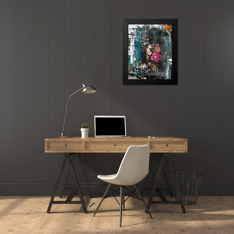 Traveling In Style Black Modern Wood Framed Art Print by Albers, Teis