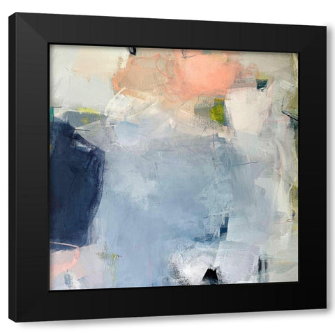 Runaway Lines Black Modern Wood Framed Art Print by Apperlo, Mila