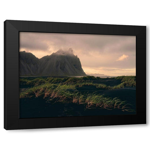 Vikings Land Black Modern Wood Framed Art Print with Double Matting by Artemiadi, Dora