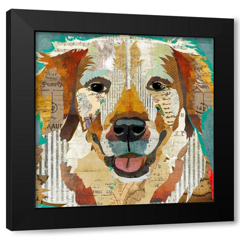 Golden Black Modern Wood Framed Art Print by Anderson, Traci