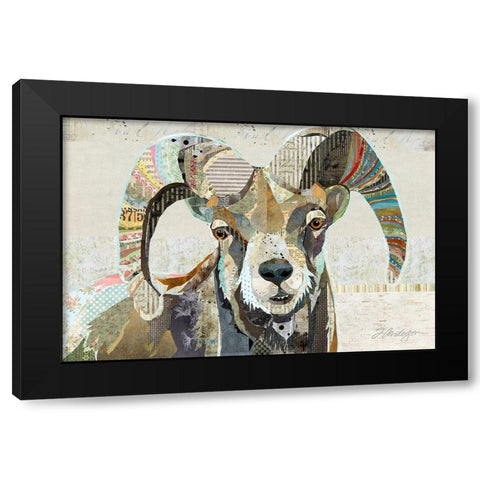 Wild Bighorn Sheep Black Modern Wood Framed Art Print with Double Matting by Anderson, Traci