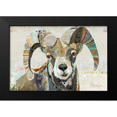 Wild Bighorn Sheep Black Modern Wood Framed Art Print by Anderson, Traci