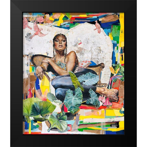 The Ramona Leeza Black Modern Wood Framed Art Print by Anderson, Noland