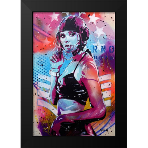 Aviator Black Modern Wood Framed Art Print by AbcArtAttack