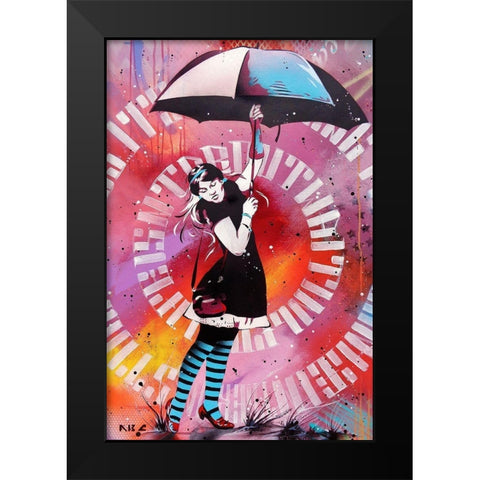 Waiting For The Storm Black Modern Wood Framed Art Print by AbcArtAttack