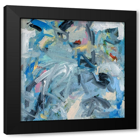 Berliner Blau Black Modern Wood Framed Art Print by Apperlo, Mila