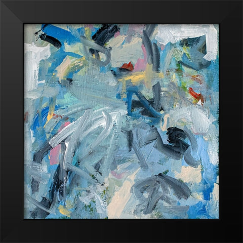Berliner Blau Black Modern Wood Framed Art Print by Apperlo, Mila