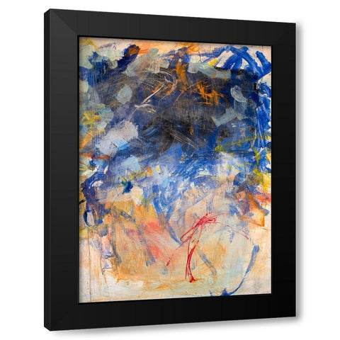 Comes Love Black Modern Wood Framed Art Print by Apperlo, Mila