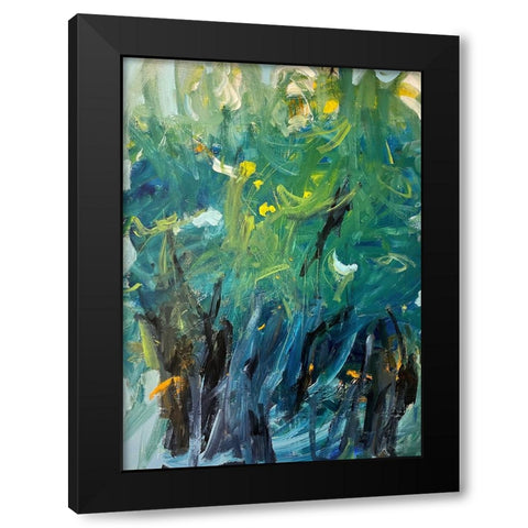 Do You See The Light? Black Modern Wood Framed Art Print by Apperlo, Mila