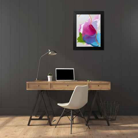 Butterfly Effect Black Modern Wood Framed Art Print by Alattar, Lina