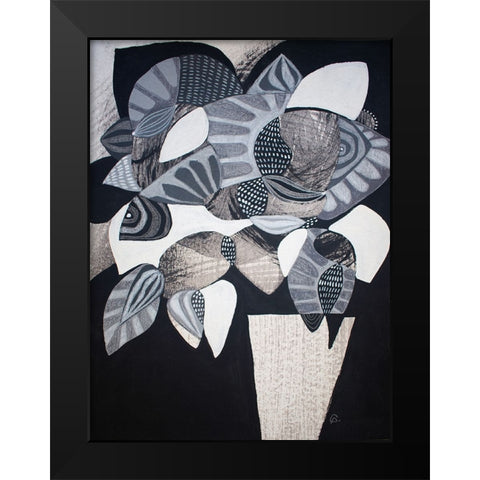 Gray Areas 1 Black Modern Wood Framed Art Print by Avila, Gabriela