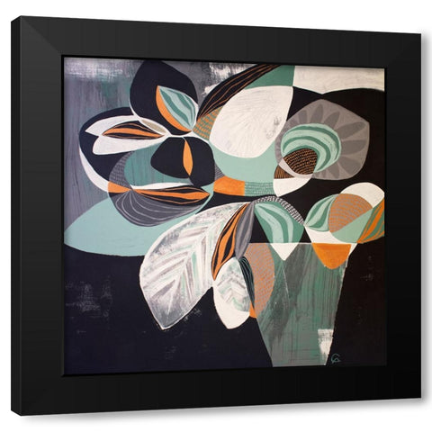 May Flowers Black Modern Wood Framed Art Print with Double Matting by Avila, Gabriela