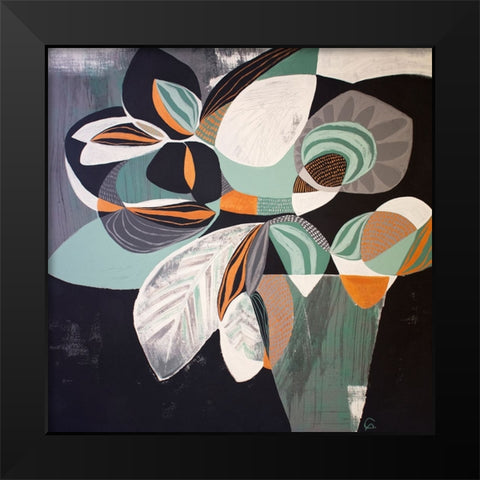 May Flowers Black Modern Wood Framed Art Print by Avila, Gabriela