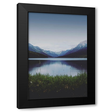 Glacier Shores Black Modern Wood Framed Art Print with Double Matting by Annie Bailey Art