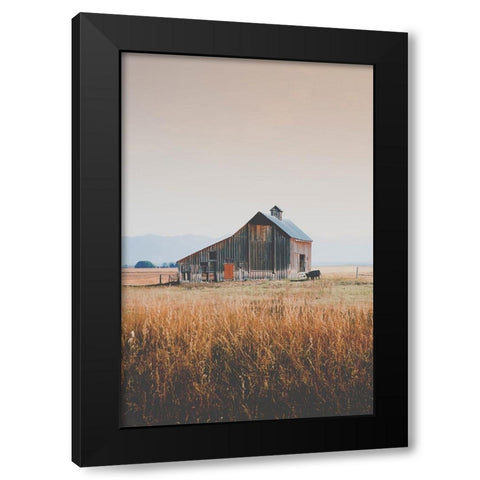 Hand Raised Black Modern Wood Framed Art Print by Annie Bailey Art