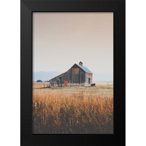 Hand Raised Black Modern Wood Framed Art Print by Annie Bailey Art