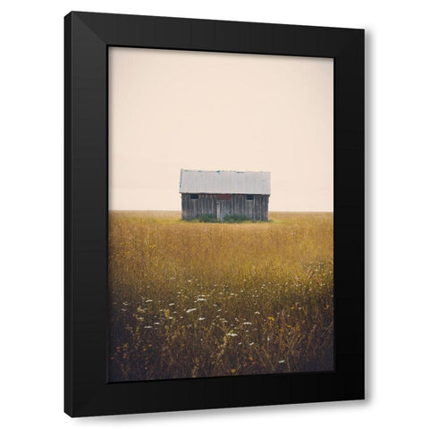 Music For Silence Black Modern Wood Framed Art Print by Annie Bailey Art