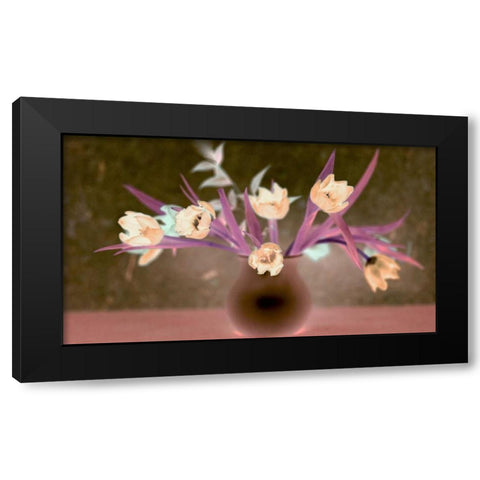 Floral Color - 19 Black Modern Wood Framed Art Print by Blaustein, Alan