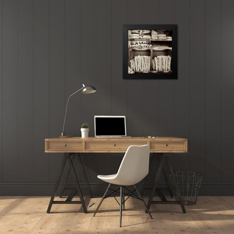 Marketplace - 35 Black Modern Wood Framed Art Print by Blaustein, Alan