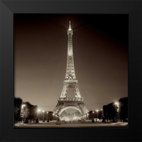 Tour Eiffel - 1 Black Modern Wood Framed Art Print by Blaustein, Alan